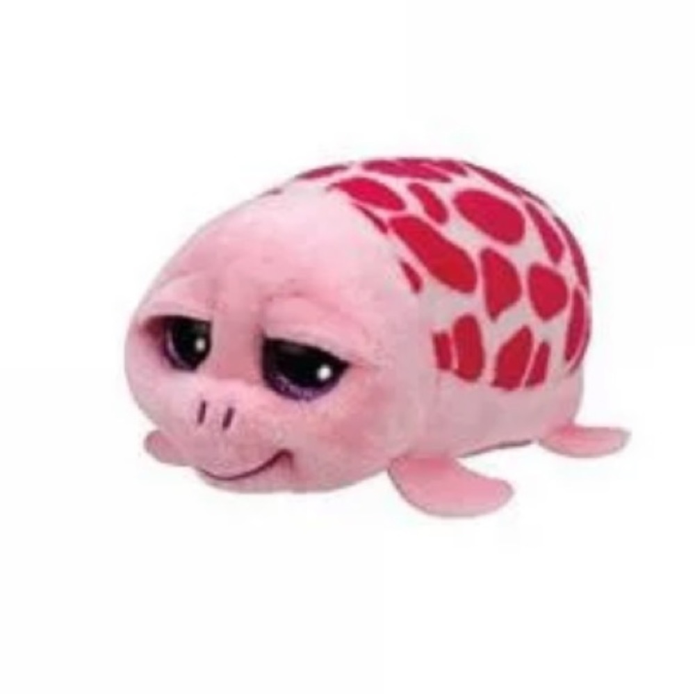TY Beanie Boos Teeny Tys Stackable Plush SHUFFLER the Turtle 4" Pink